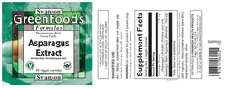 Label for Asparagus Extract
