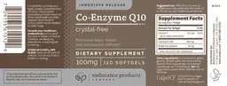 Label for Co-Enzyme Q10 100 mg