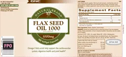 Label for Flax Seed Oil 1000