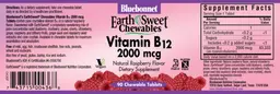 Label for Vitamin B12 2000 mcg Natural Raspberry Flavor