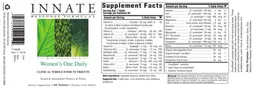 Label for Women's One Daily