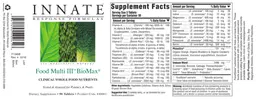 Label for Food Multi III BioMax