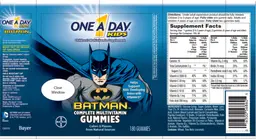 Label for Batman Complete Multivitamin Gummies