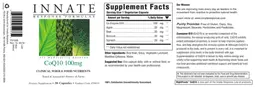 Label for CoQ10 100 mg