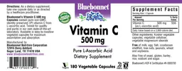 Label for Vitamin C 500 mg