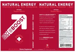 Label for EBOOST Natural Super Berry