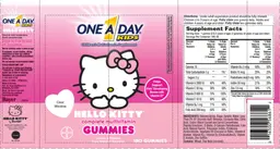 Label for Hello Kitty Complete Multivitamin Gummies