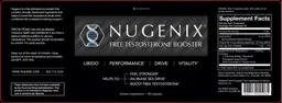 Label for Nugenix Free Testosterone Booster
