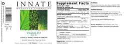 Label for Vitamin D3 2000 IU