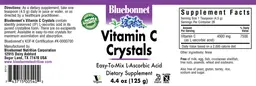 Label for Vitamin C Crystals