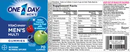 Label for VitaCraves Men's Multi Gummies