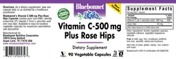 Label for Vitamin C-500 mg Plus Rose Hips