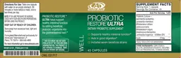 Label for Probiotic Restore Ultra