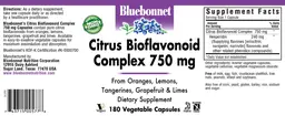 Label for Citrus Bioflavonoid Complex 750 mg