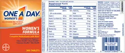 Label for Women's Formula