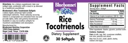 Label for Rice Tocotrienols