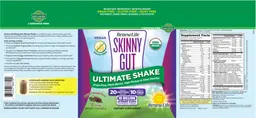Label for Skinny Gut Ultimate Shake Natural Chocolate Flavor
