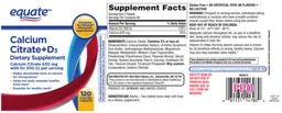 Label for Calcium Citrate+D3