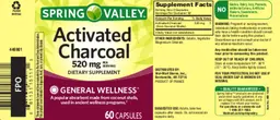 Label for Activated Charcoal 520 mg