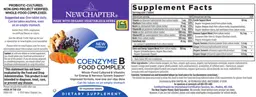 Label for Coenzyme B Food Complex
