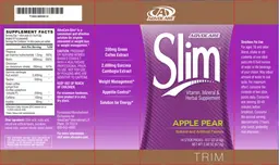 Label for Slim Apple Pear