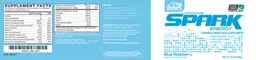 Label for Spark Energy Blue Raspberry
