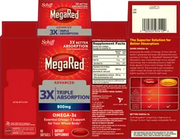Label for Advanced 3X Triple Absorption 800 mg Omega-3s
