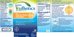 Label for TruBiotics with Immune Support Advantage