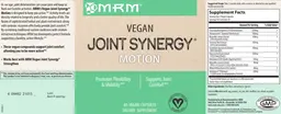 Label for Vegan Joint Synergy Motion