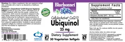 Label for CellularActive CoQ10 Ubiquinol 25 mg