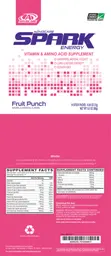 Label for Spark Energy Fruit Punch