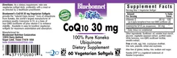 Label for CoQ10 30 mg