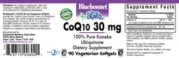 Label for CoQ10 30 mg