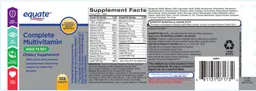 Label for Complete Multivitamin Adults 50+