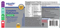 Label for Complete Multivitamin Adults 50+
