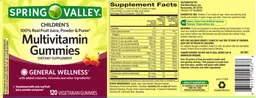 Label for Children's Multivitamin Gummies