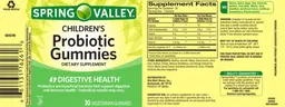 Label for Children's Probiotic Gummies