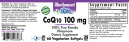 Label for CoQ10 100 mg