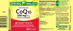 Label for Rapid-Release CoQ10 200 mg