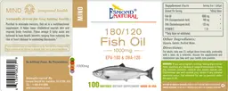 Label for 180/120 Fish Oil 1000 mg