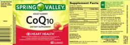 Label for Adult Gummy CoQ10 Natural Flavors