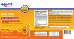 Label for Daily Fiber Orange Smooth