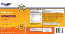 Label for Daily Fiber Orange Smooth
