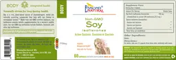 Label for Soy Isoflavones 750 mg