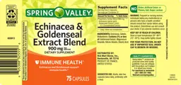 Label for Echinacea & Goldenseal Extract Blend