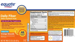 Label for Daily Fiber Orange Smooth