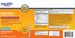 Label for Daily Fiber Orange Smooth