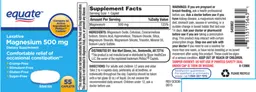 Label for Laxative Magnesium 500 mg