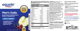 Label for Men's Daily Adult Gummy