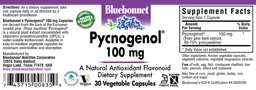 Label for Pycnogenol 100 mg